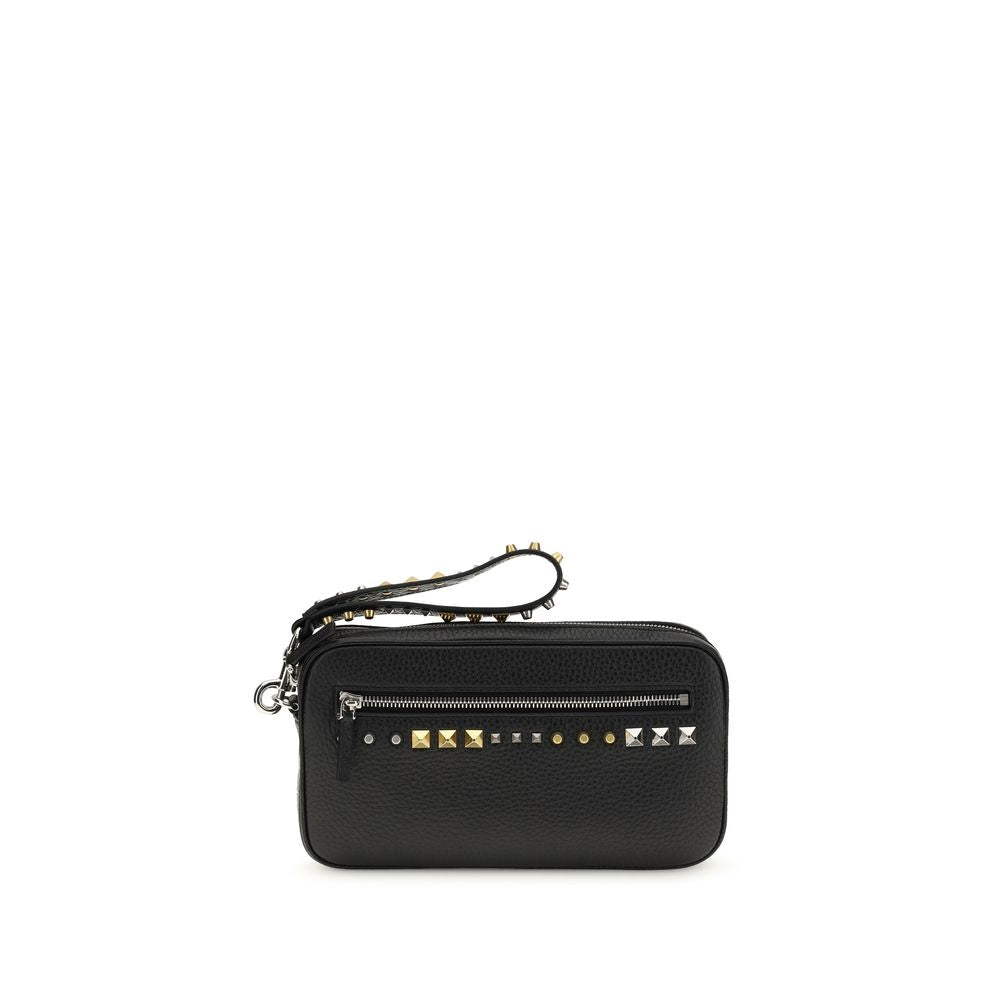 Valentino Garavani Black Calf Leather Bos Taurus Accessories | Regal Royce
