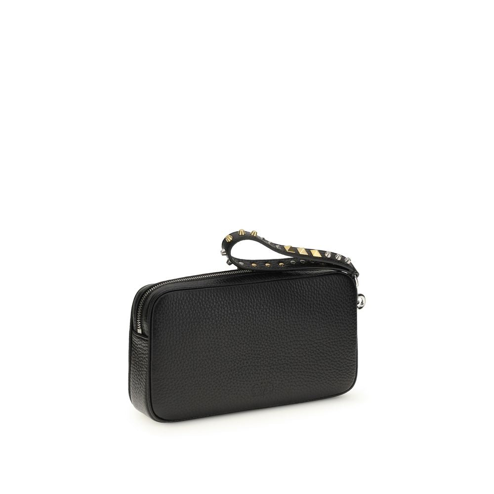 Valentino Garavani Black Calf Leather Bos Taurus Accessories | Regal Royce