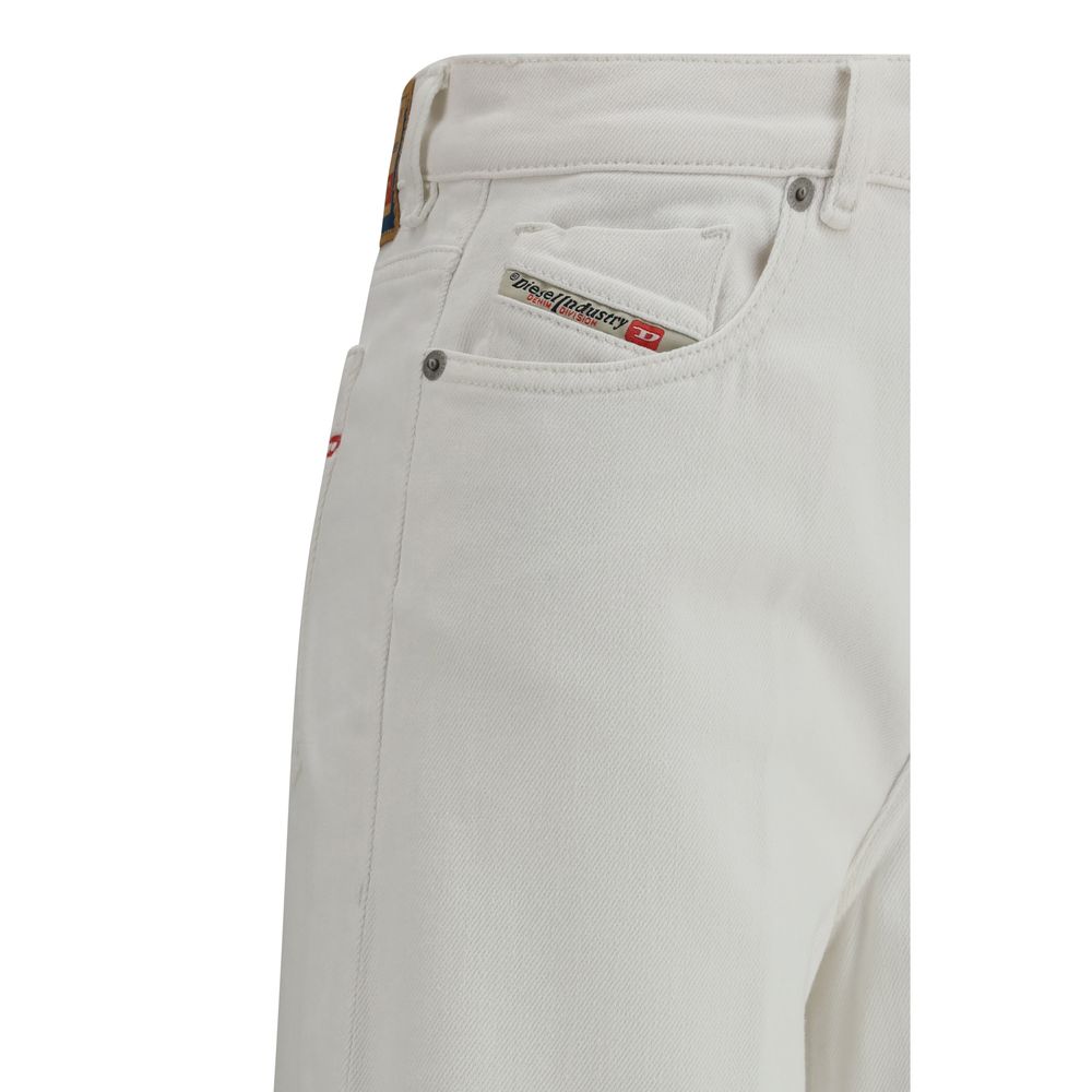 Diesel White Cotton Flared Jeans | Regal Royce