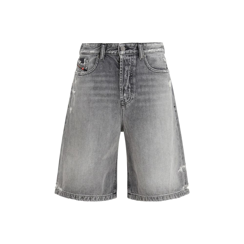 Diesel Gray Cotton Bermuda Shorts | Regal Royce