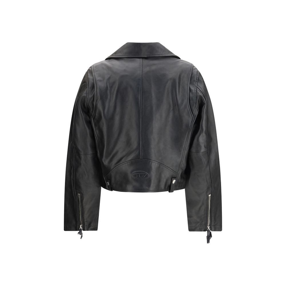 Diesel Black Leather Jacket | Regal Royce