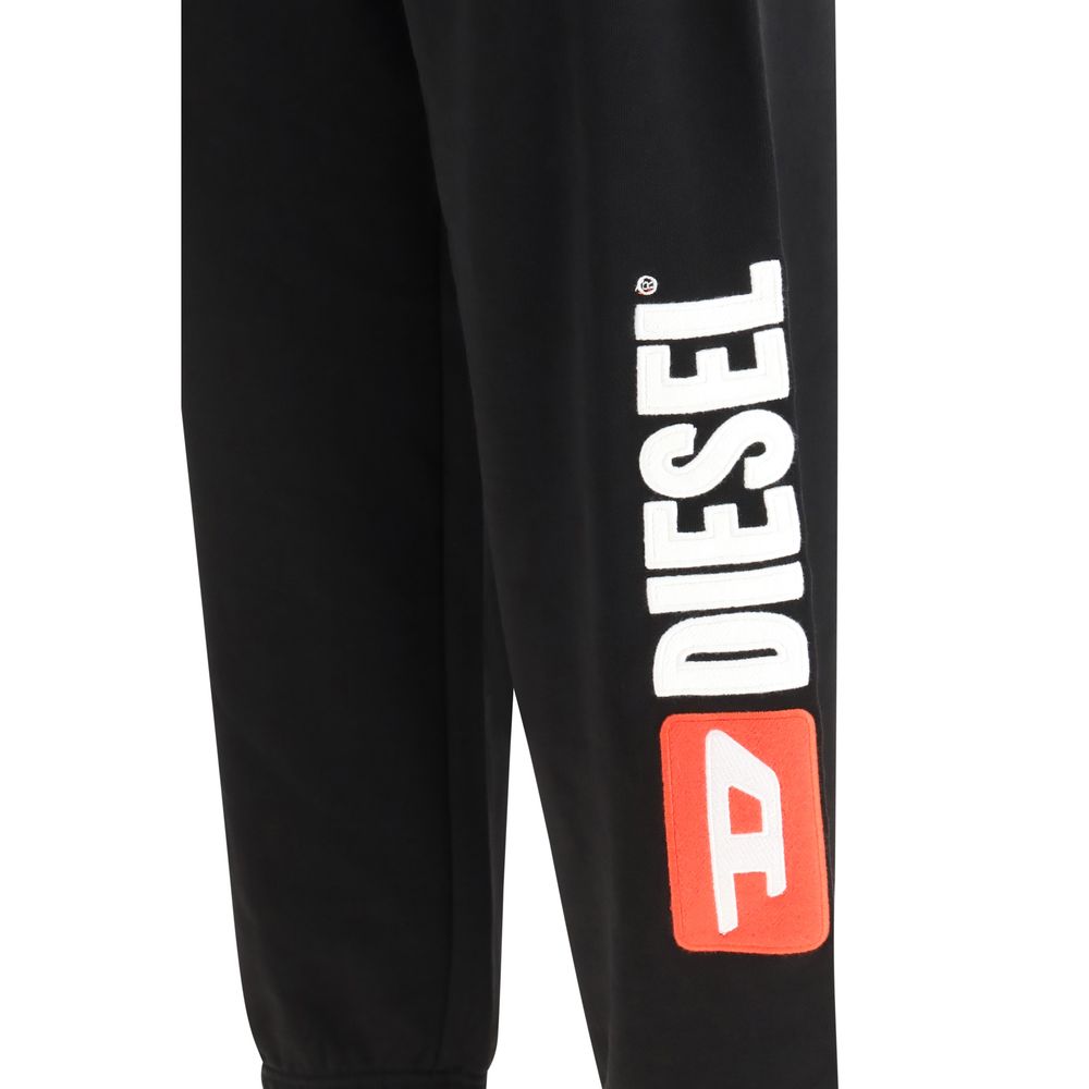 Diesel Black Cotton Joggers (Workout Pants) | Regal Royce