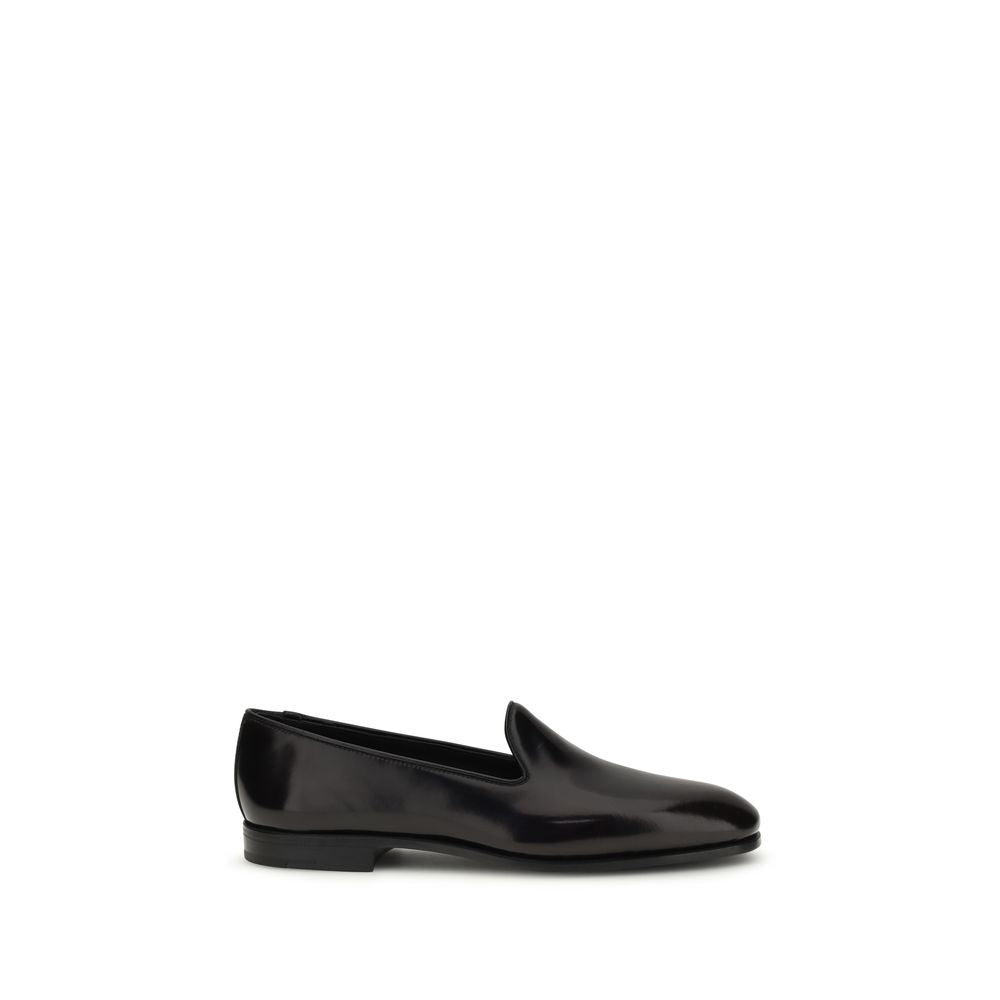 Church's Black Calf Leather Bos Taurus Slip-On Loafers | Regal Royce