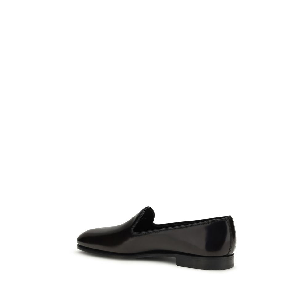 Church's Black Calf Leather Bos Taurus Slip-On Loafers | Regal Royce