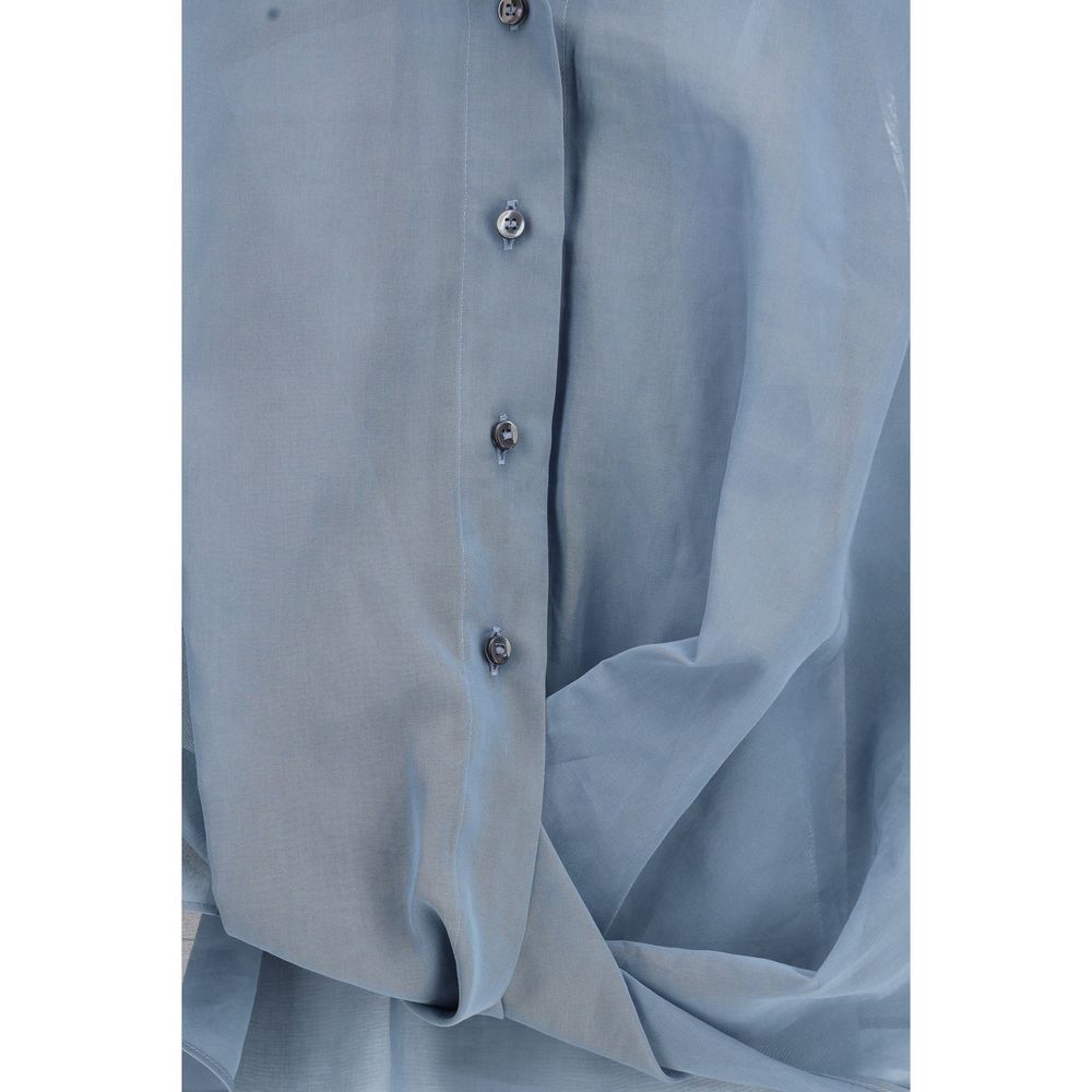 Brunello Cucinelli Blue Cotton Pattern Shirt | Regal Royce