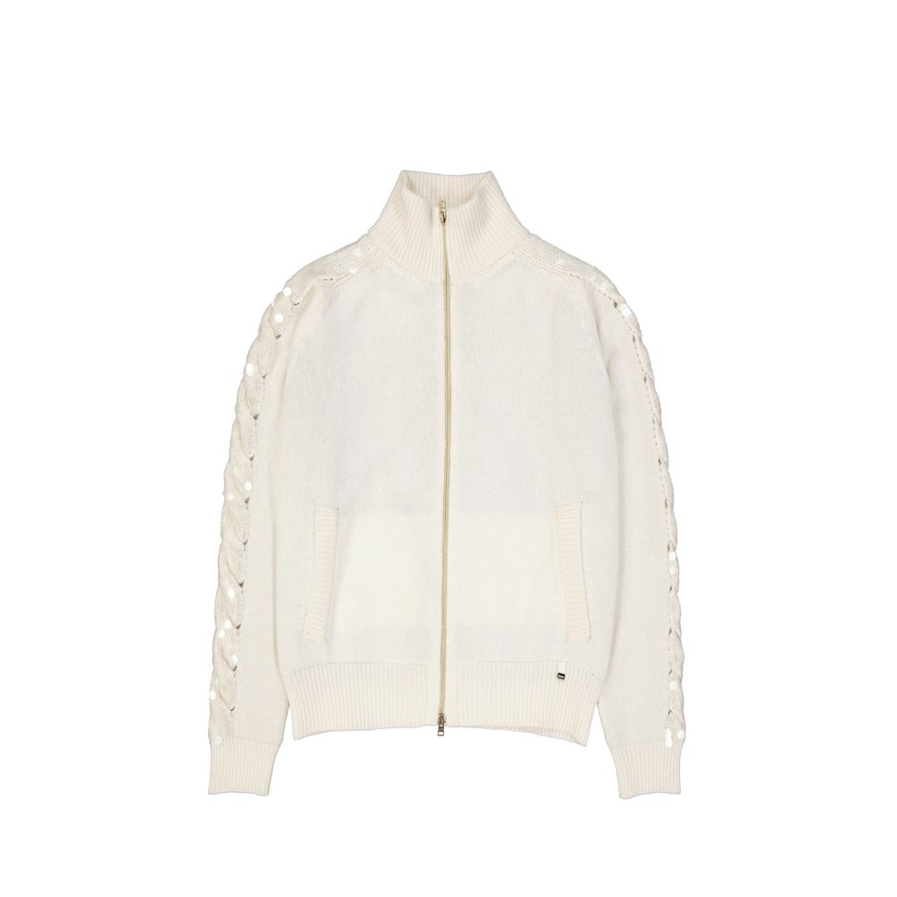 Herno White Cashmere Cardigan | Regal Royce