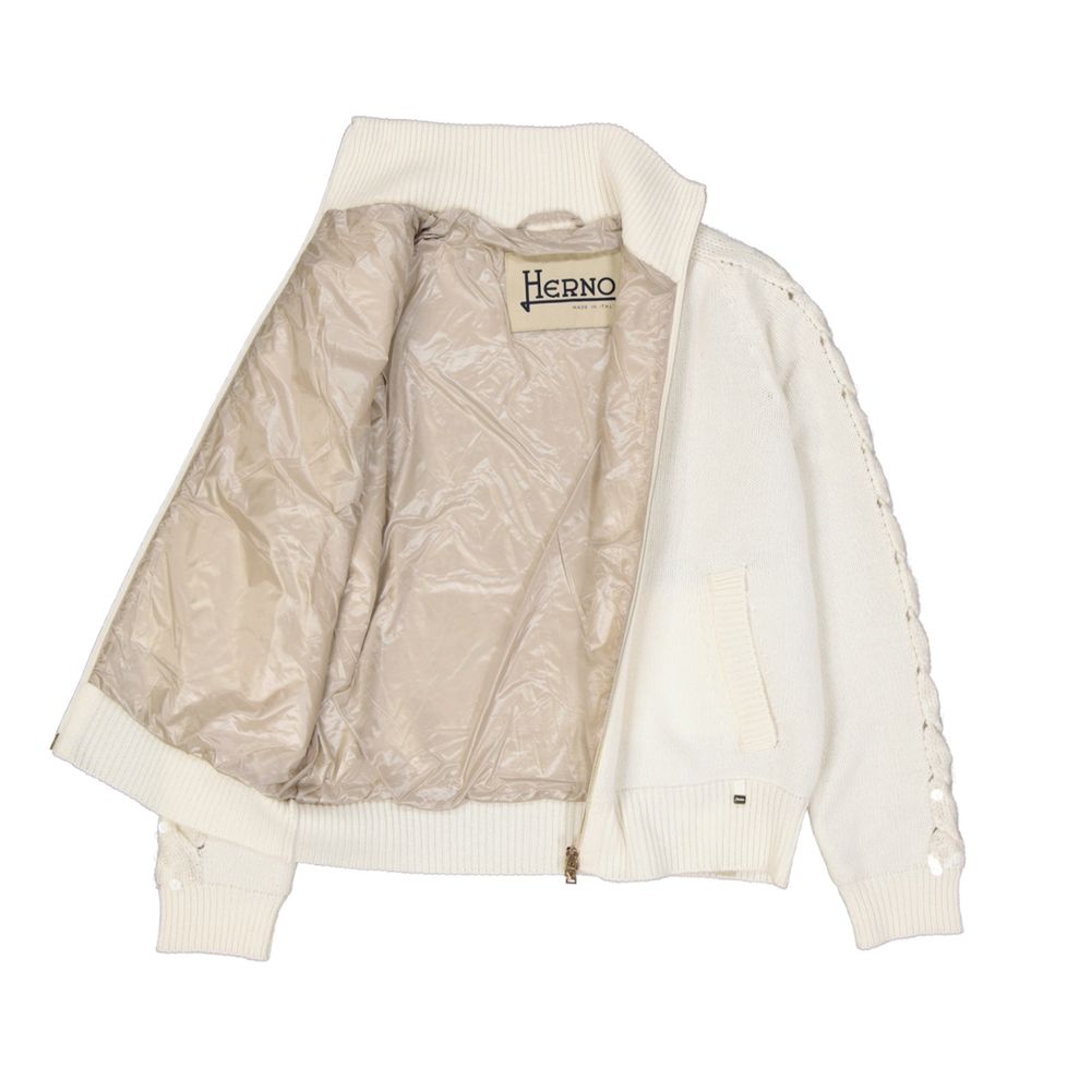 Herno White Cashmere Cardigan | Regal Royce