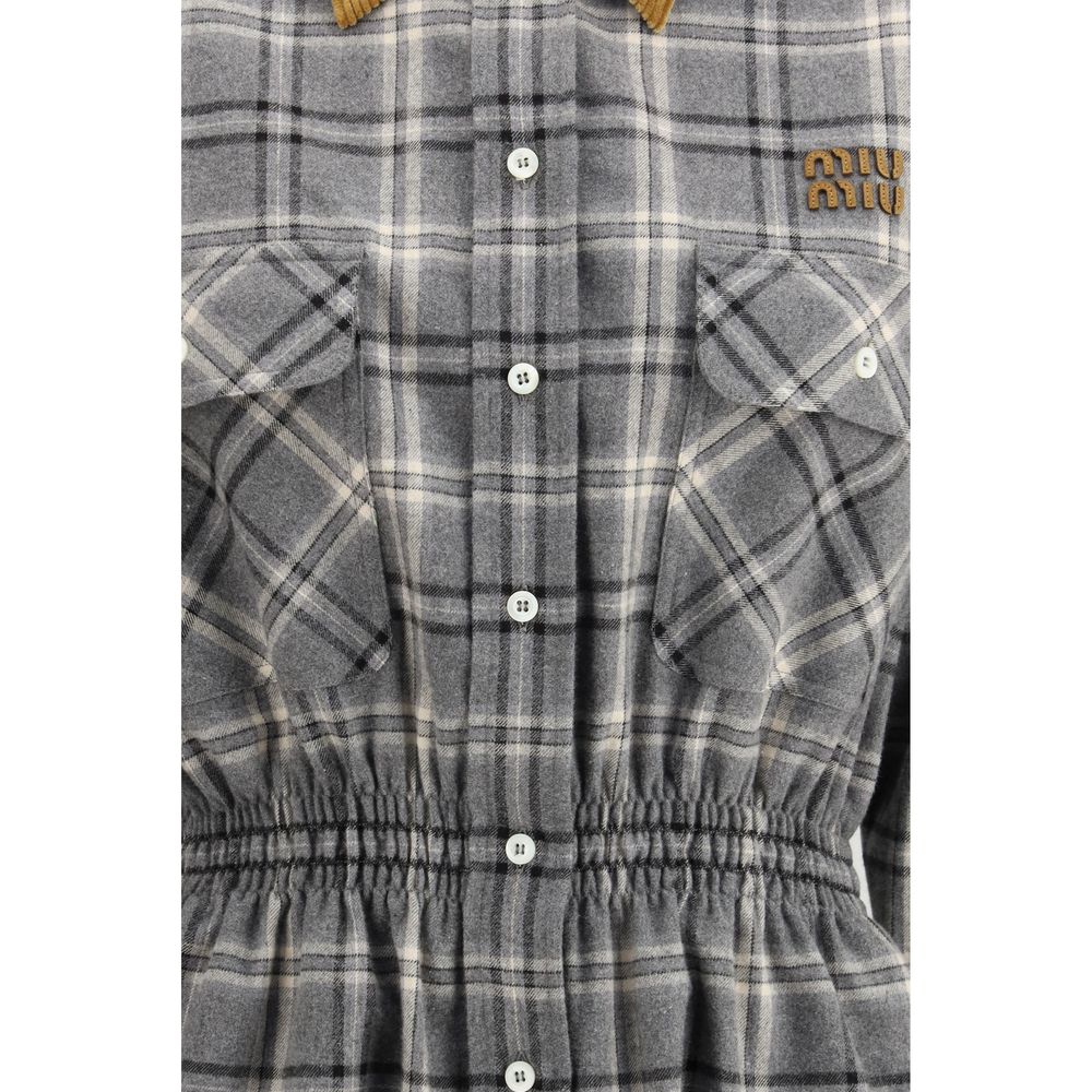 Miu Miu Gray Cotton Casual Dress | Regal Royce