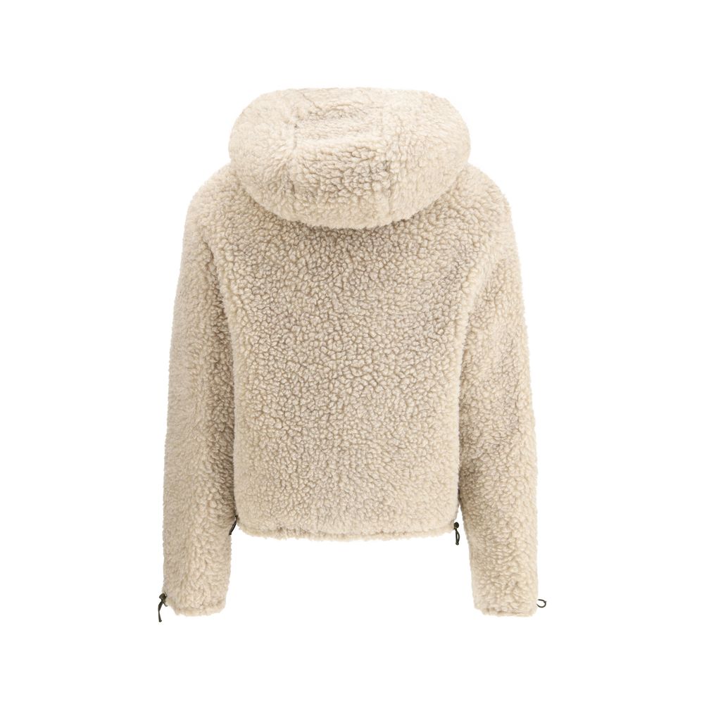 Miu Miu Beige Fleece Wool Full-Length Jacket | Regal Royce
