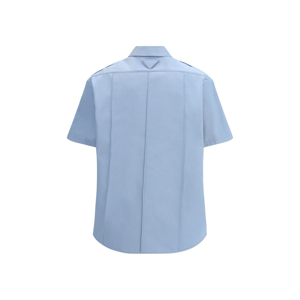 Prada Blue Cotton Shortsleeve Shirt | Regal Royce