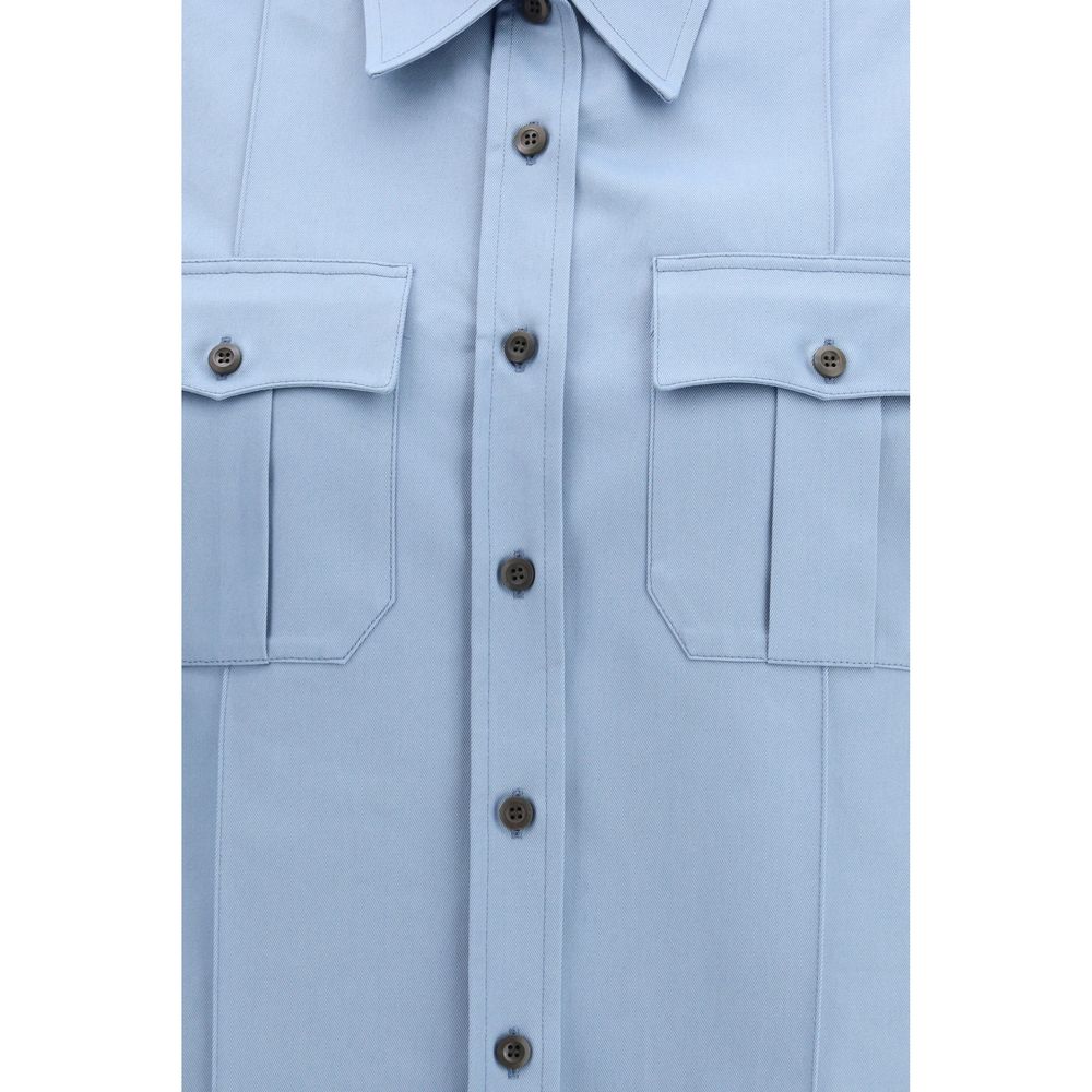 Prada Blue Cotton Shortsleeve Shirt | Regal Royce
