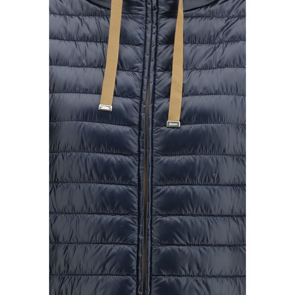Herno Blue Polyamide Coat | Regal Royce