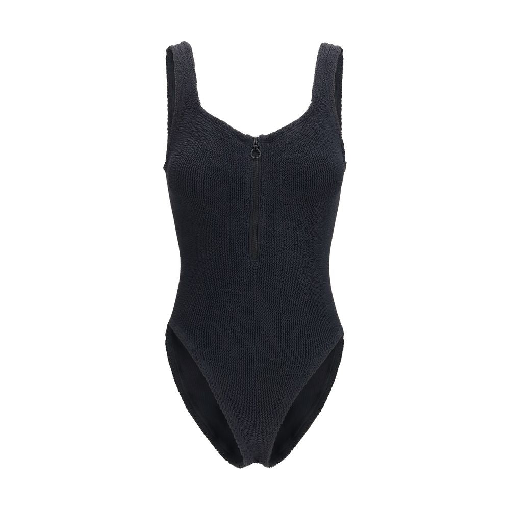 Hunza G Black Polyamide One-Piece Swimsuit | Regal Royce