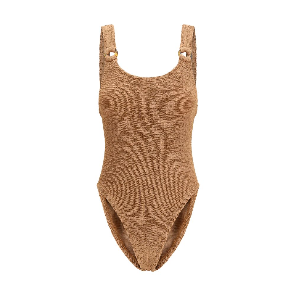 Hunza G Brown Polyamide One-Piece Swimsuit | Regal Royce