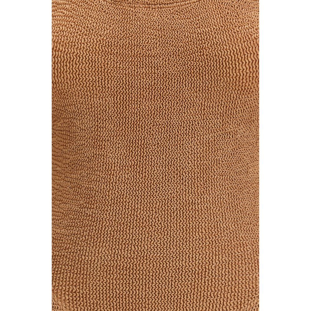 Hunza G Brown Polyamide One-Piece Swimsuit | Regal Royce