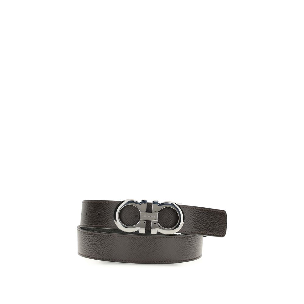 Ferragamo Brown Calf Leather Bos Taurus Belt | Regal Royce