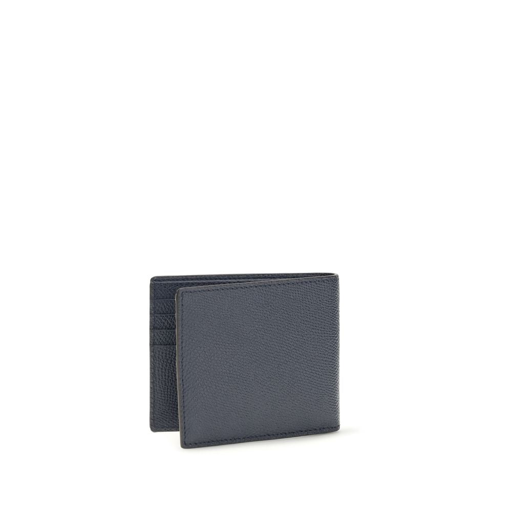 Valentino Garavani Blue Calf Leather Bos Taurus Wallet | Regal Royce