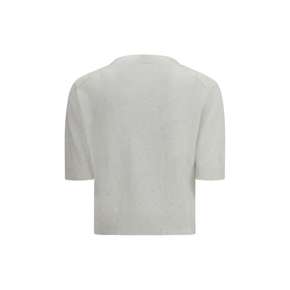Brunello Cucinelli White Cotton Sweatshirt | Regal Royce