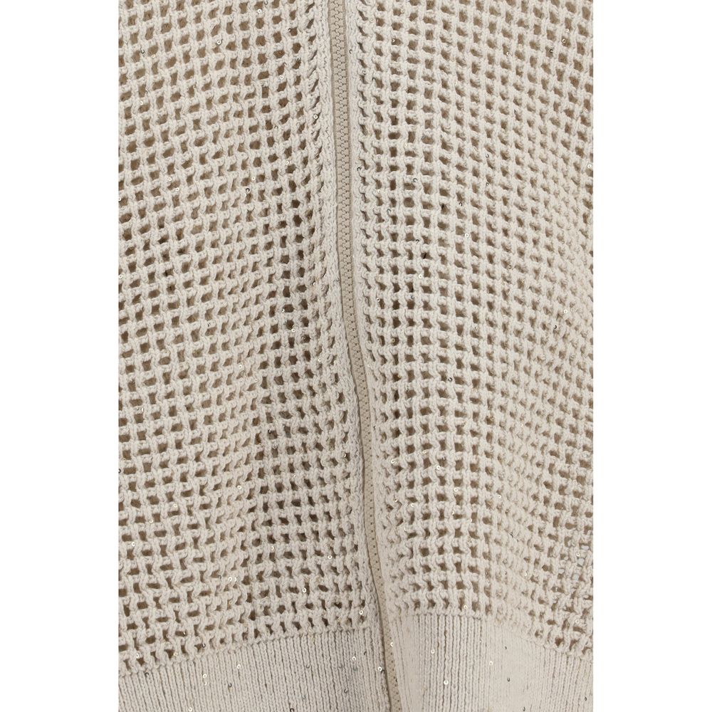 Brunello Cucinelli Beige Cotton Cardigan | Regal Royce