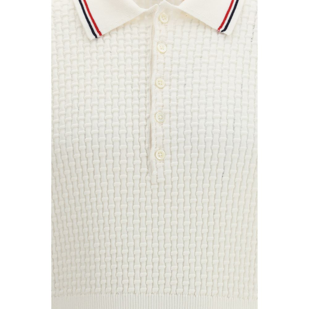 Thom Browne White Cotton Polo Shirt | Regal Royce