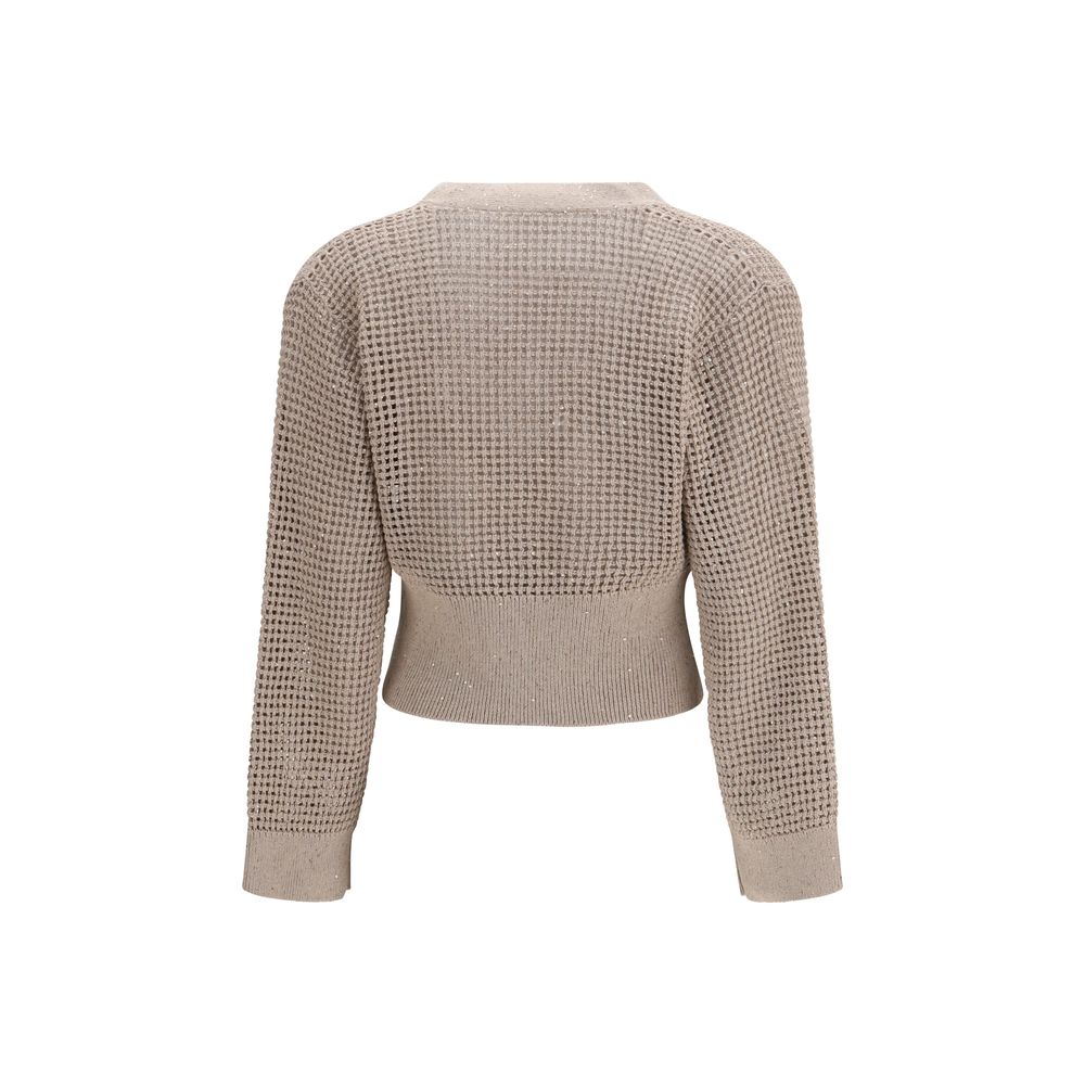 Brunello Cucinelli Beige Cotton Cardigan | Regal Royce