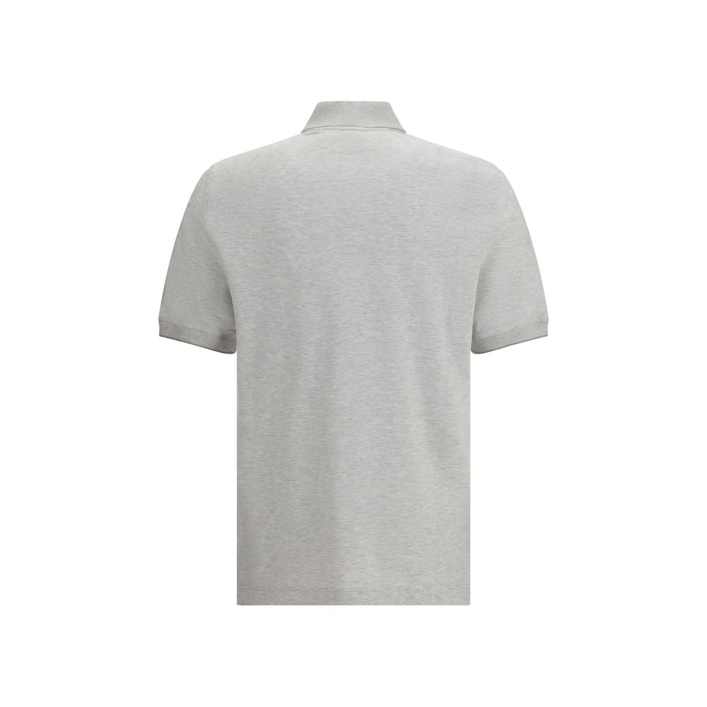 Brunello Cucinelli Gray Cotton Polo Shirt | Regal Royce