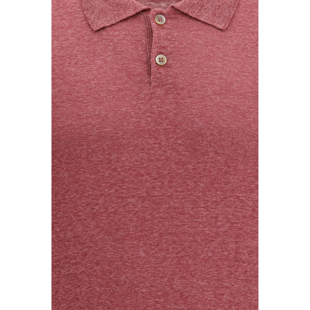 Brunello Cucinelli Multicolor Linen Polo Shirt | Regal Royce