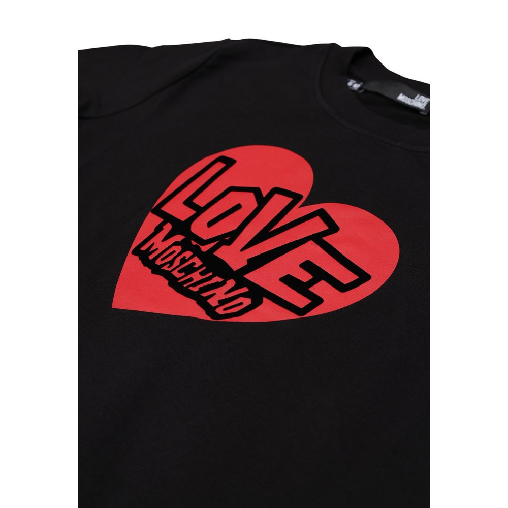 Love Moschino Black Cotton Sweatshirt | Regal Royce