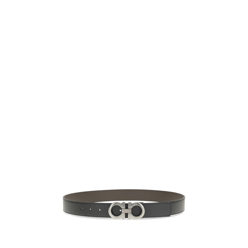 Ferragamo Black Calf Leather Bos Taurus Belt | Regal Royce