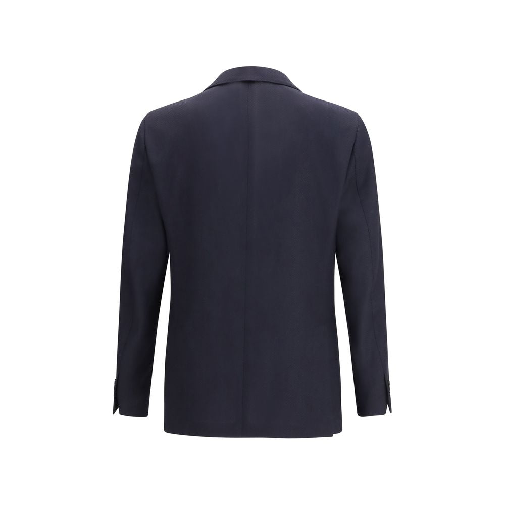 Lardini Blue Fleece Wool Blazer | Regal Royce