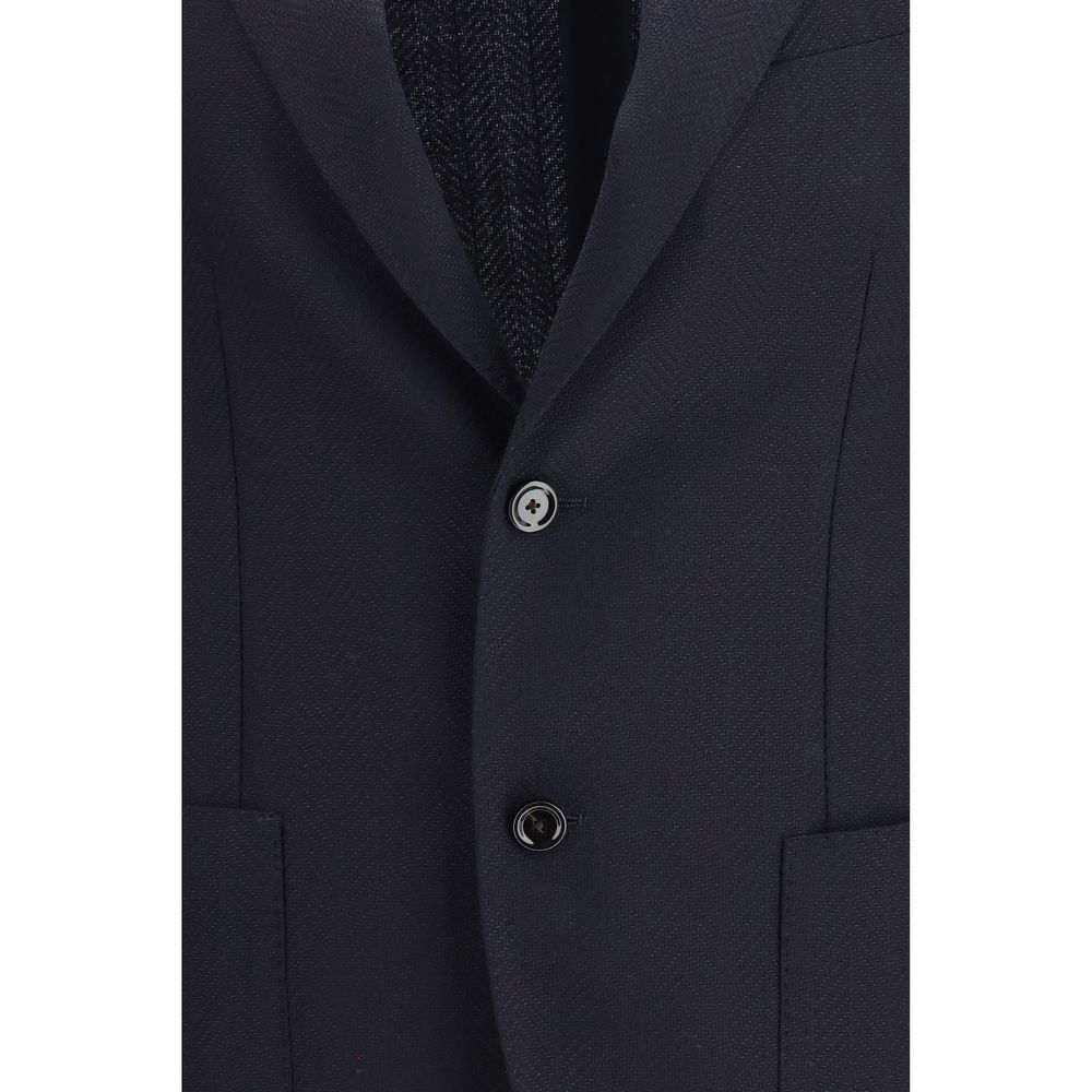 Lardini Blue Fleece Wool Blazer | Regal Royce