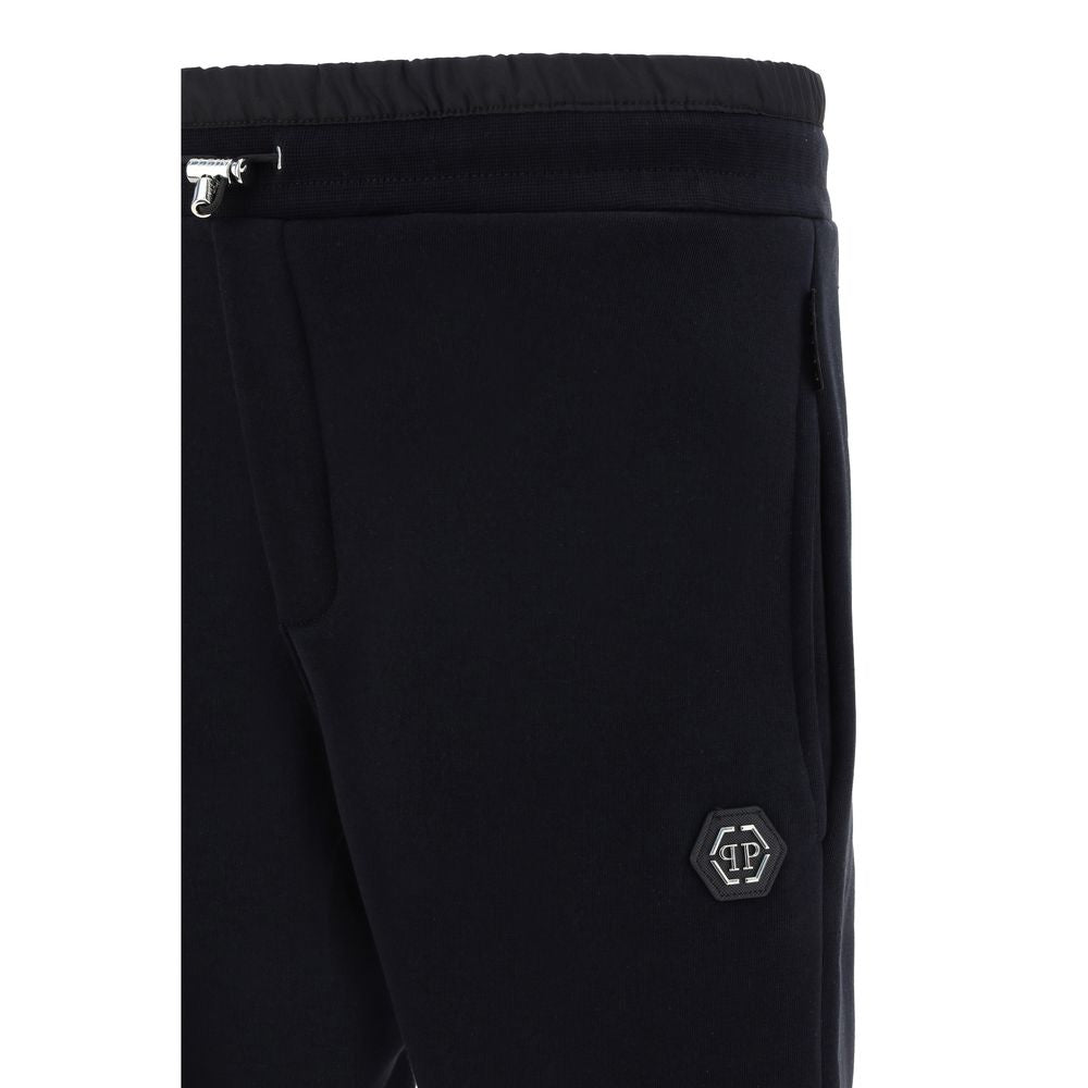 Philipp Plein Black Cotton Joggers (Workout Pants) | Regal Royce