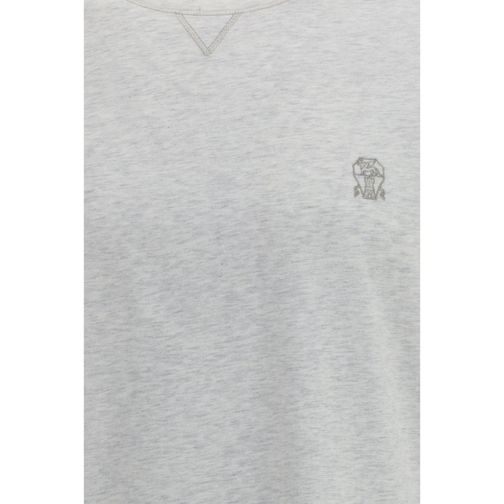 Brunello Cucinelli Gray Cotton T-Shirt | Regal Royce