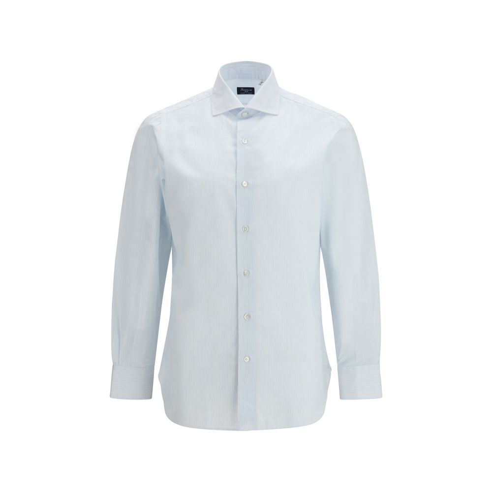 Finamore Blue Cotton Pattern Shirt | Regal Royce
