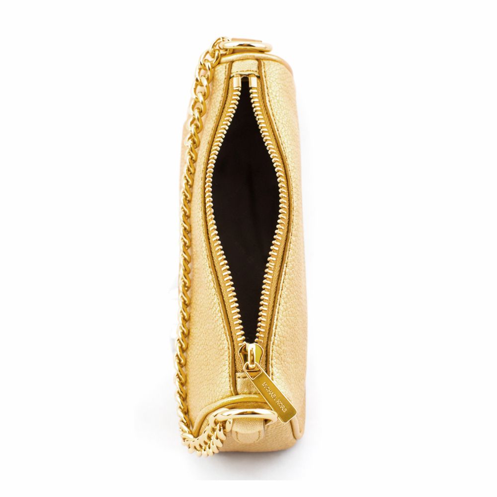 Michael Kors Gold Leather Shoulder Bag | Regal Royce