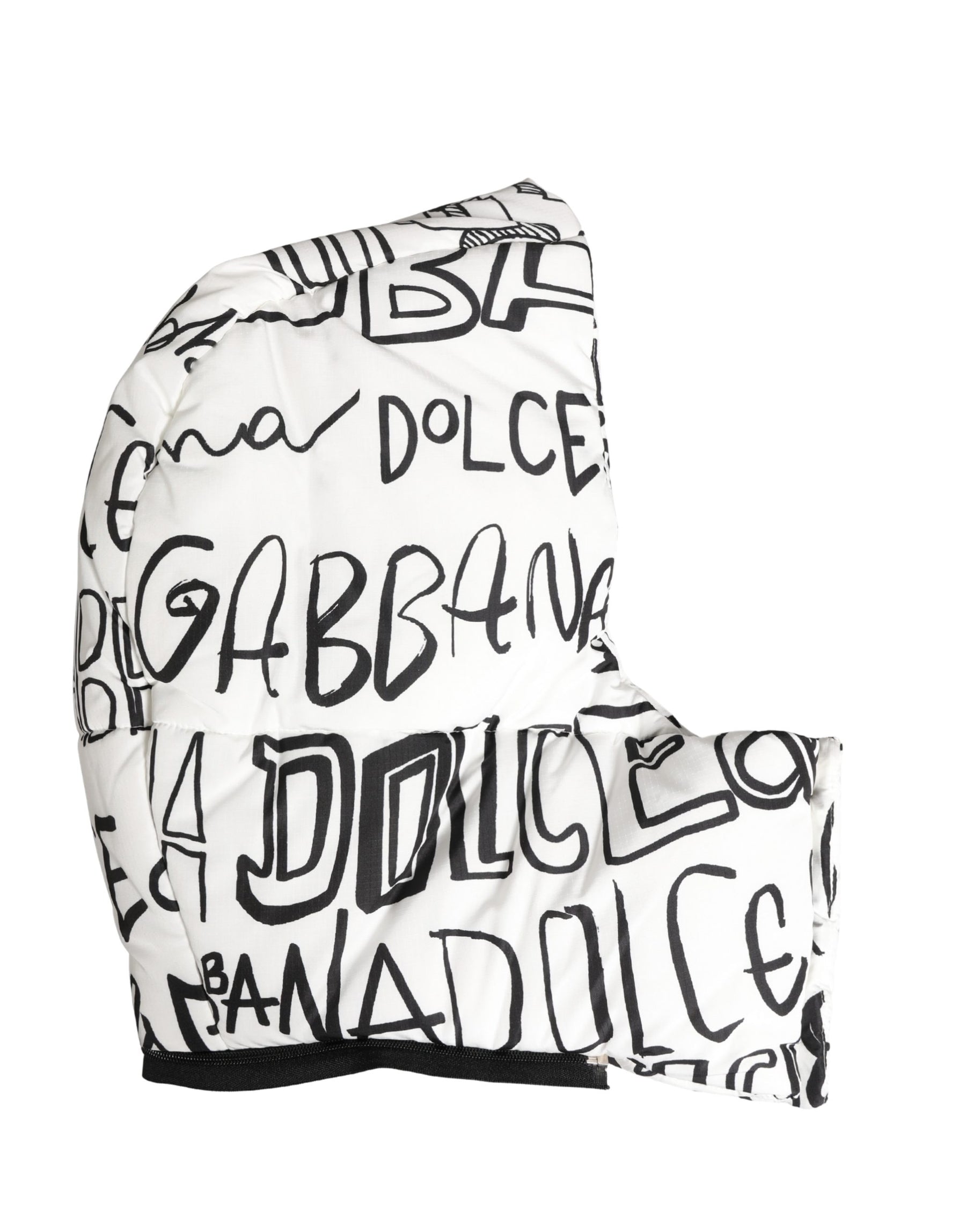 Dolce & Gabbana White Logo Print Whole Head Wrap Capello Hat | Regal Royce