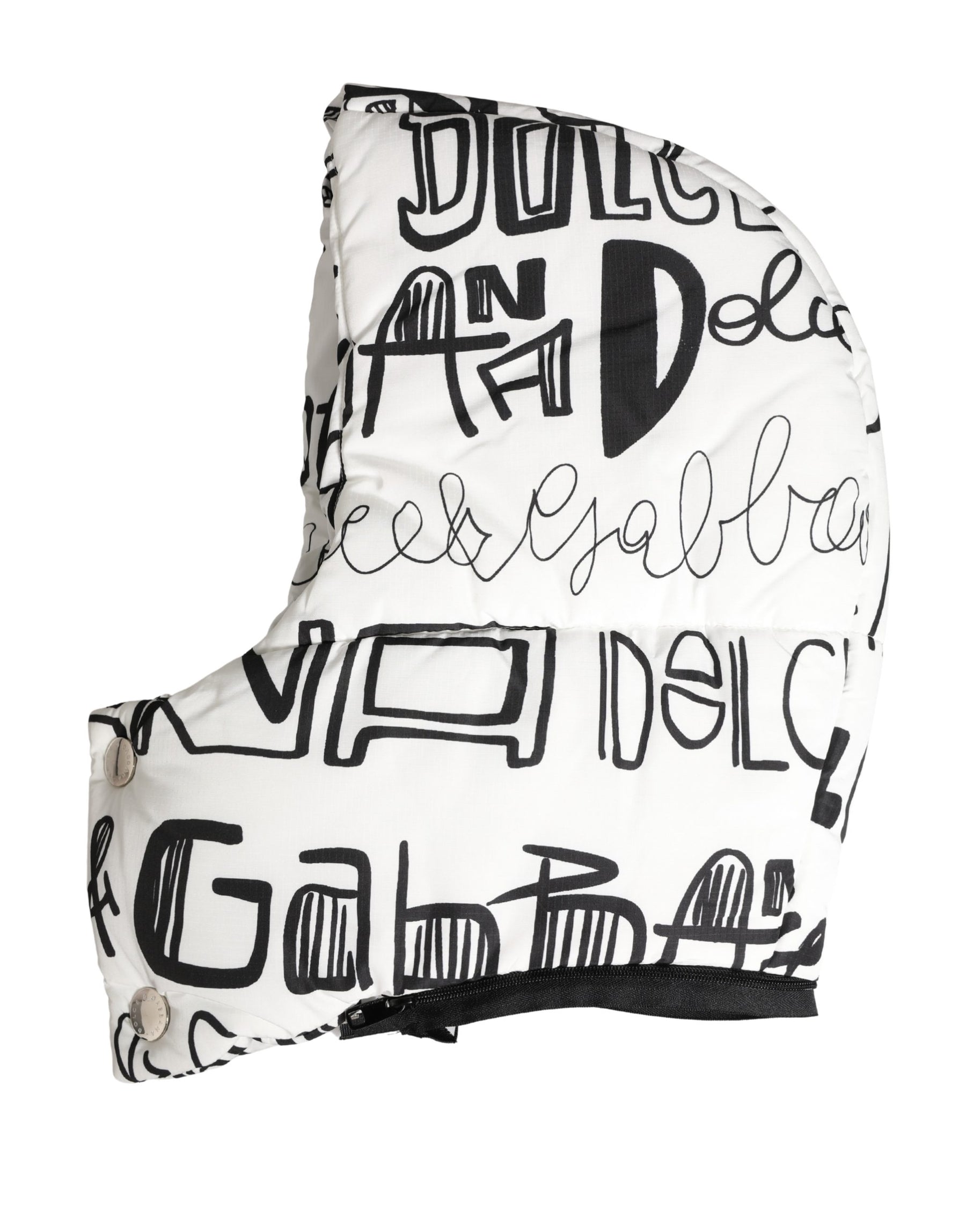 Dolce & Gabbana White Logo Print Whole Head Wrap Capello Hat | Regal Royce