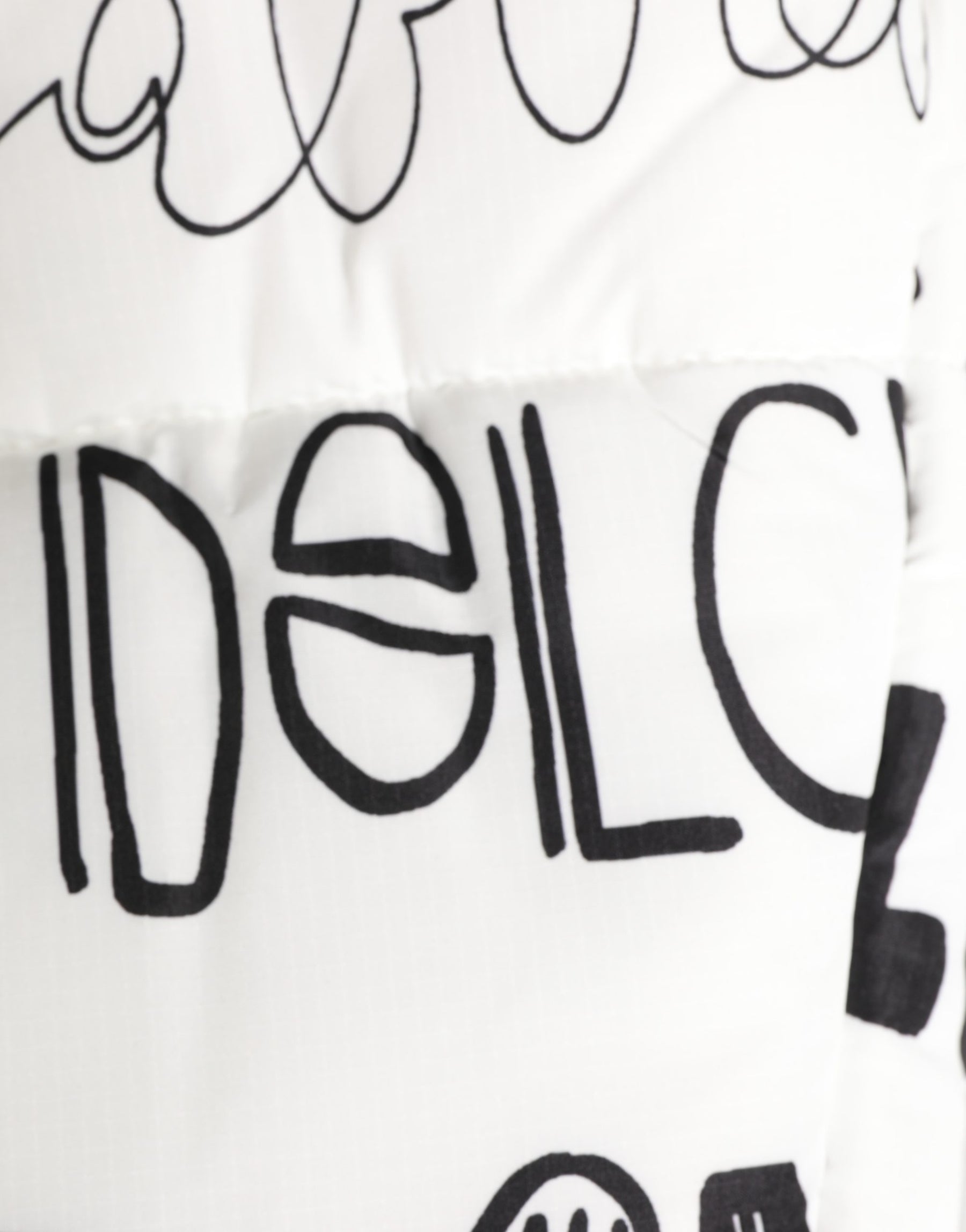 Dolce & Gabbana White Logo Print Whole Head Wrap Capello Hat | Regal Royce