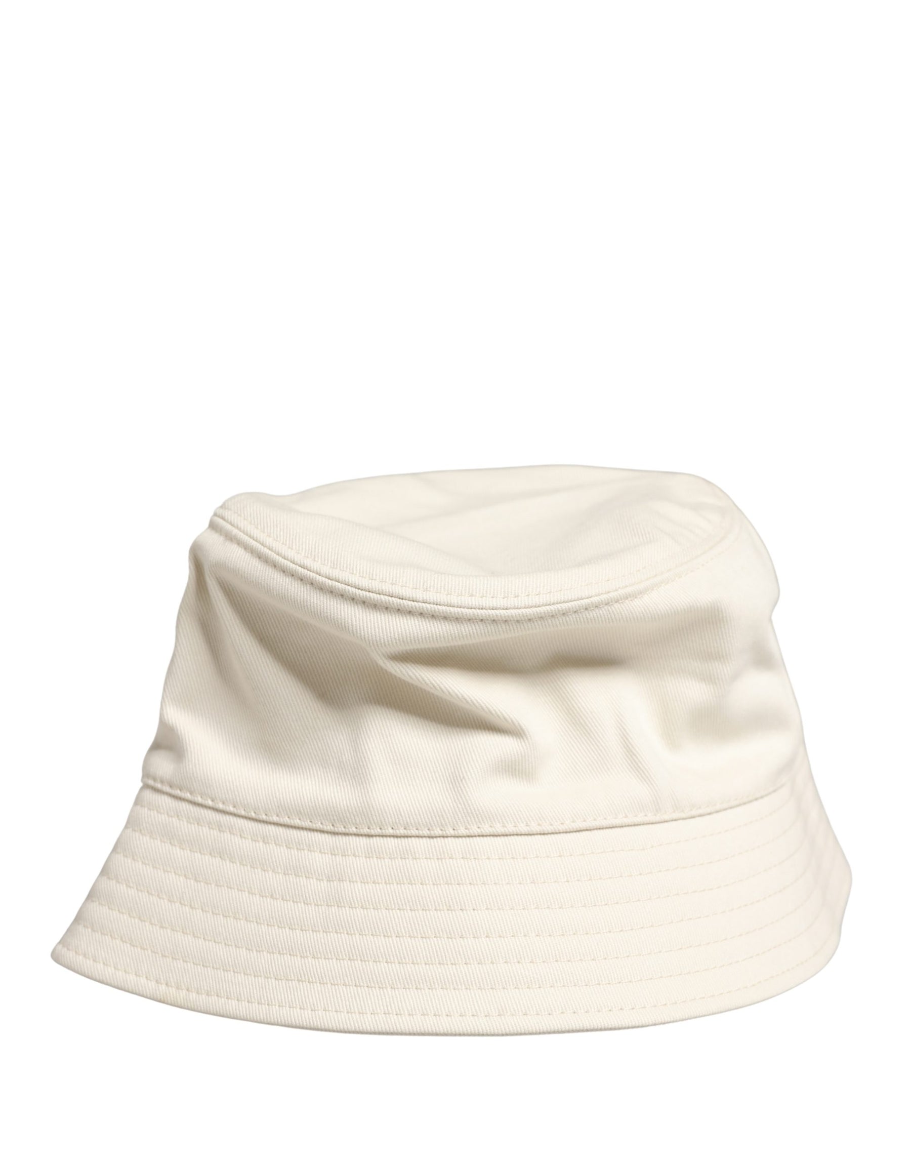 Dolce & Gabbana Men White Cotton Bucket Fisherman Capello Hat | Regal Royce