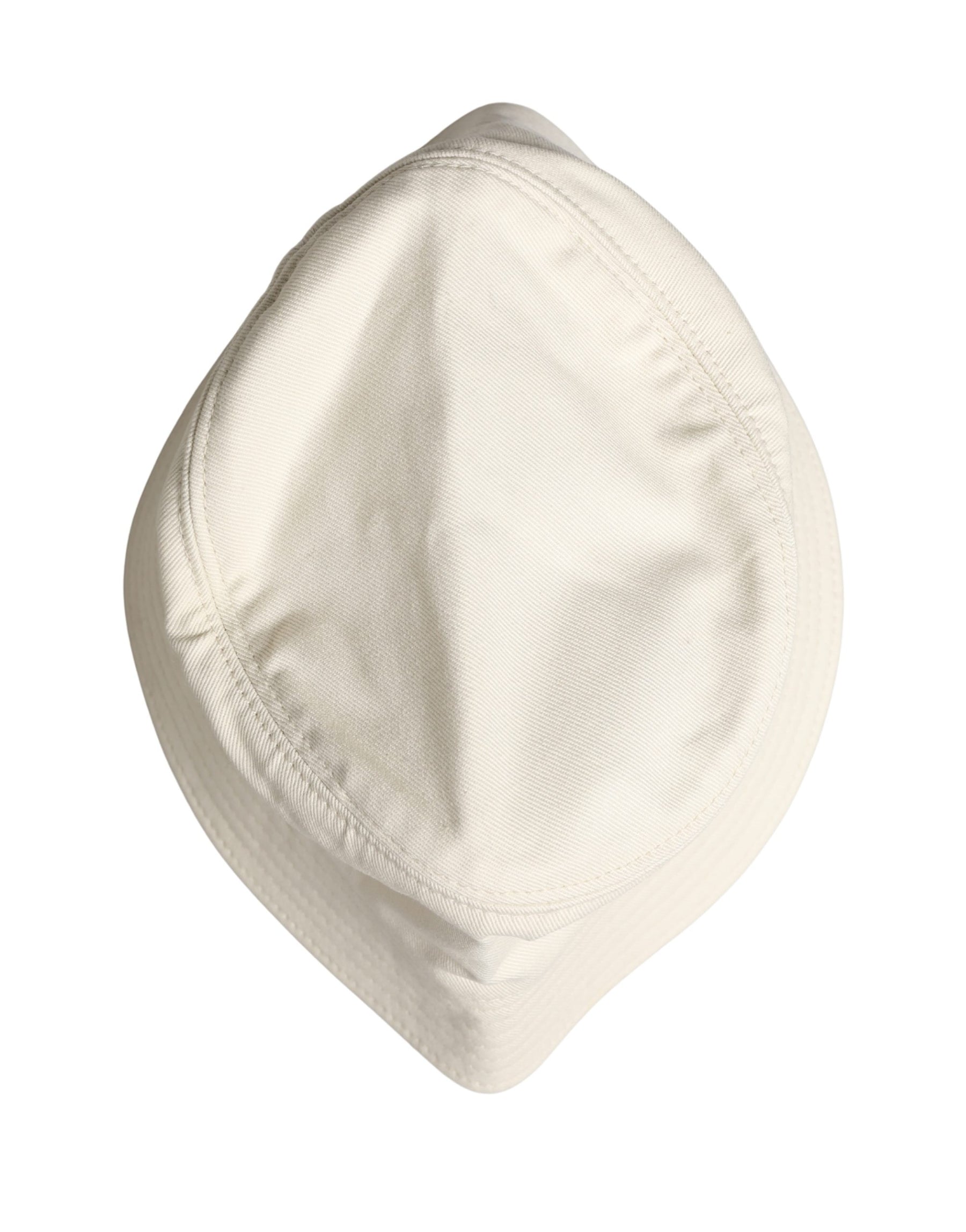 Dolce & Gabbana Men White Cotton Bucket Fisherman Capello Hat | Regal Royce