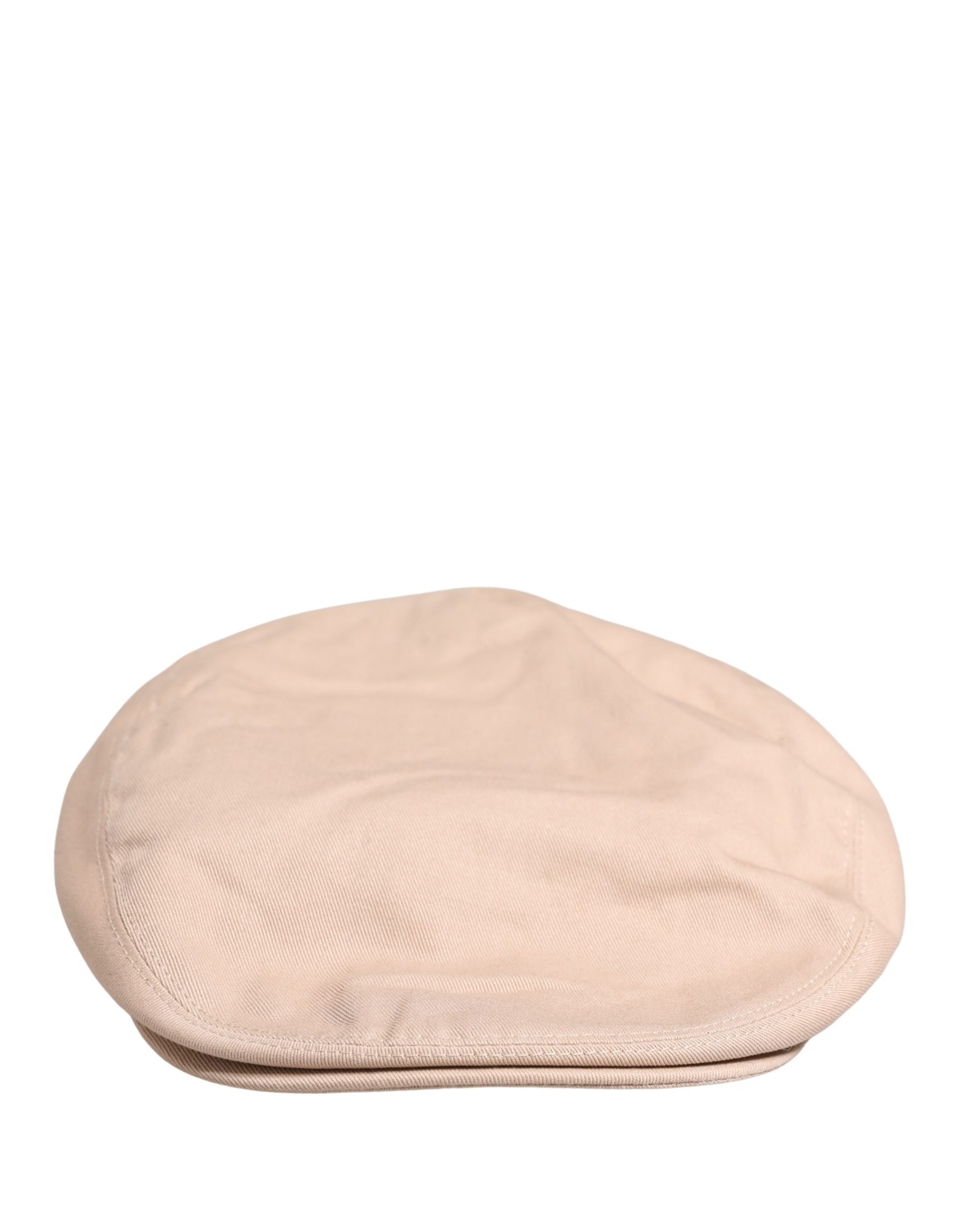 Dolce & Gabbana Men Beige Cotton Newsboy Cloth Capello Hat | Regal Royce