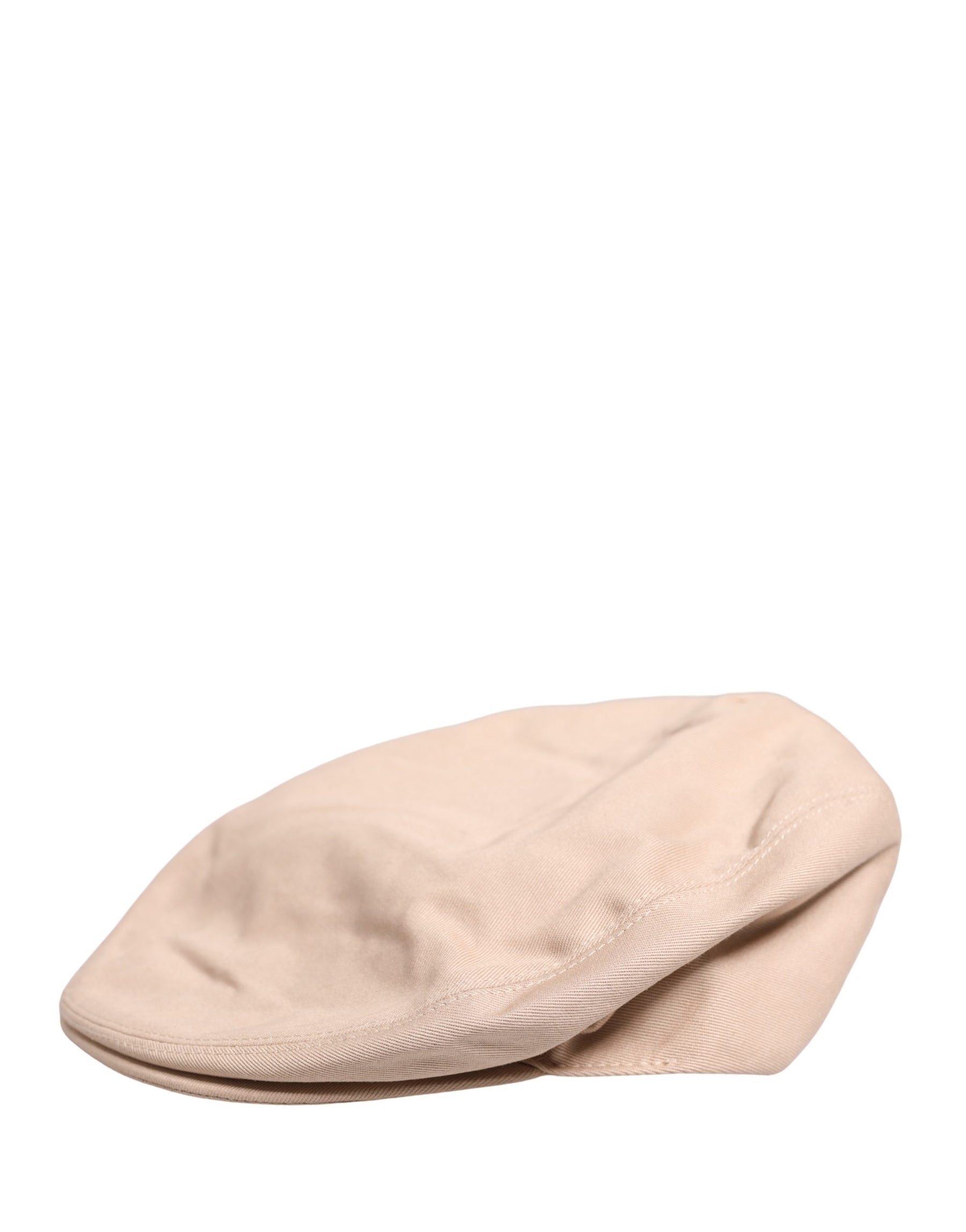 Dolce & Gabbana Men Beige Cotton Newsboy Cloth Capello Hat | Regal Royce