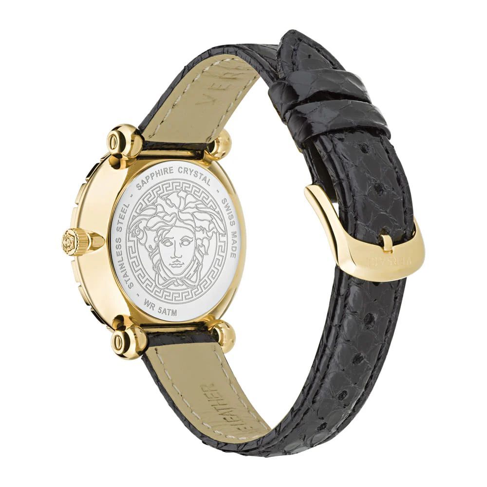 Versace Black Fur Dress Watch | Regal Royce