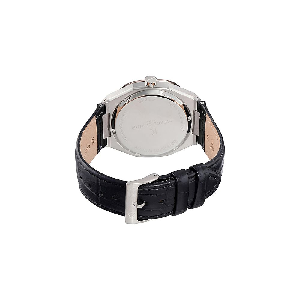 Pierre Cardin Black Leather Dress Watch | Regal Royce