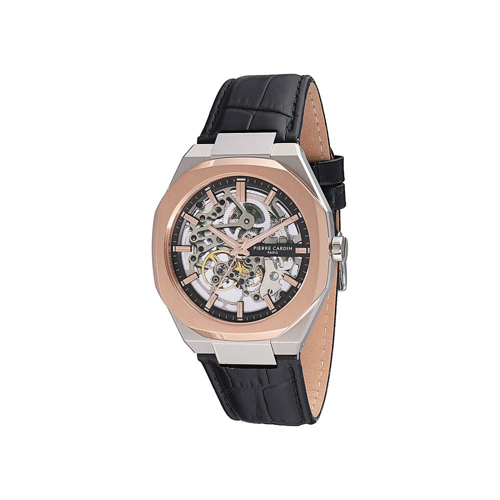 Pierre Cardin Black Leather Dress Watch | Regal Royce