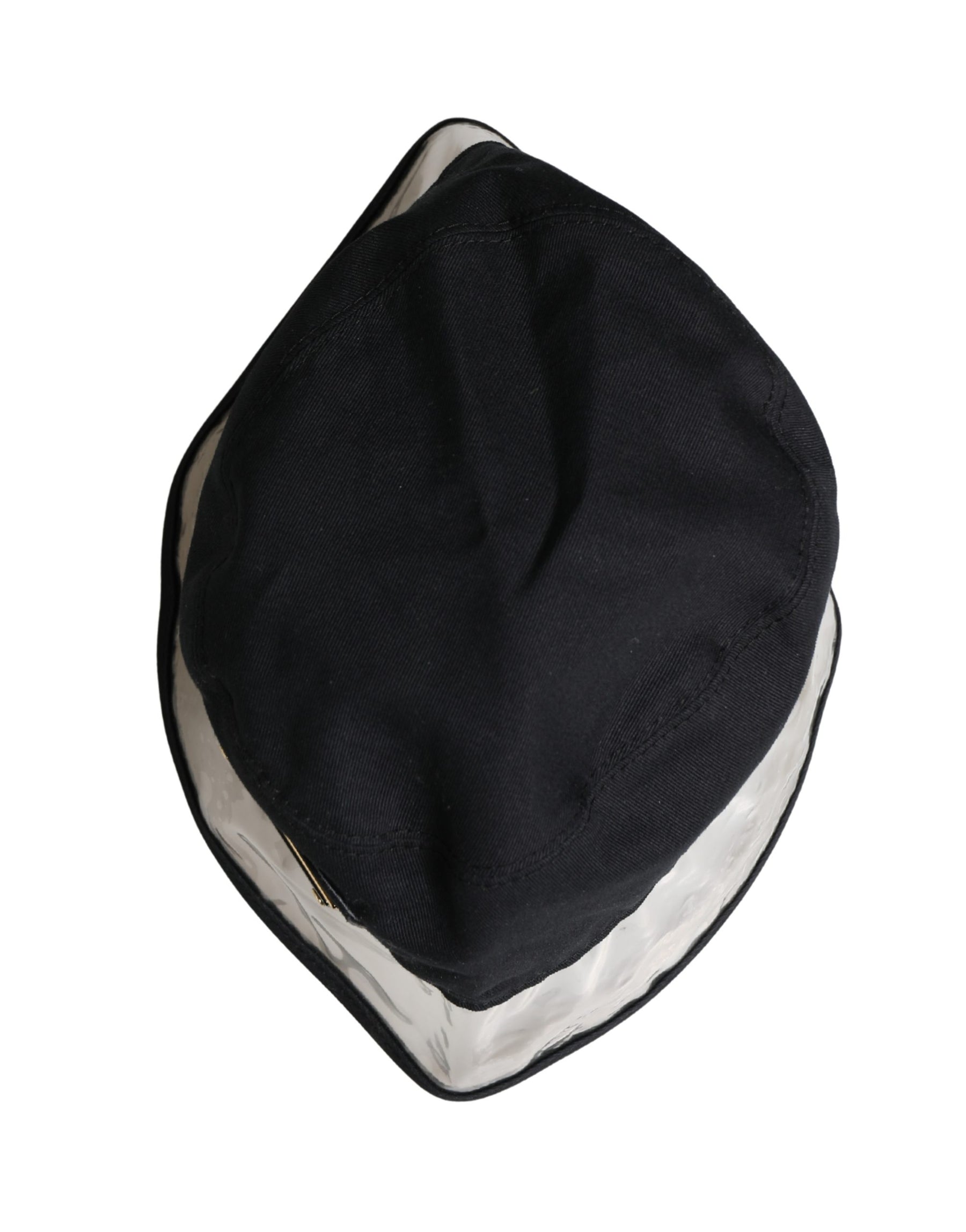 Dolce & Gabbana Black Cotton Plastic Fisherman Bucket Capello Hat | Regal Royce