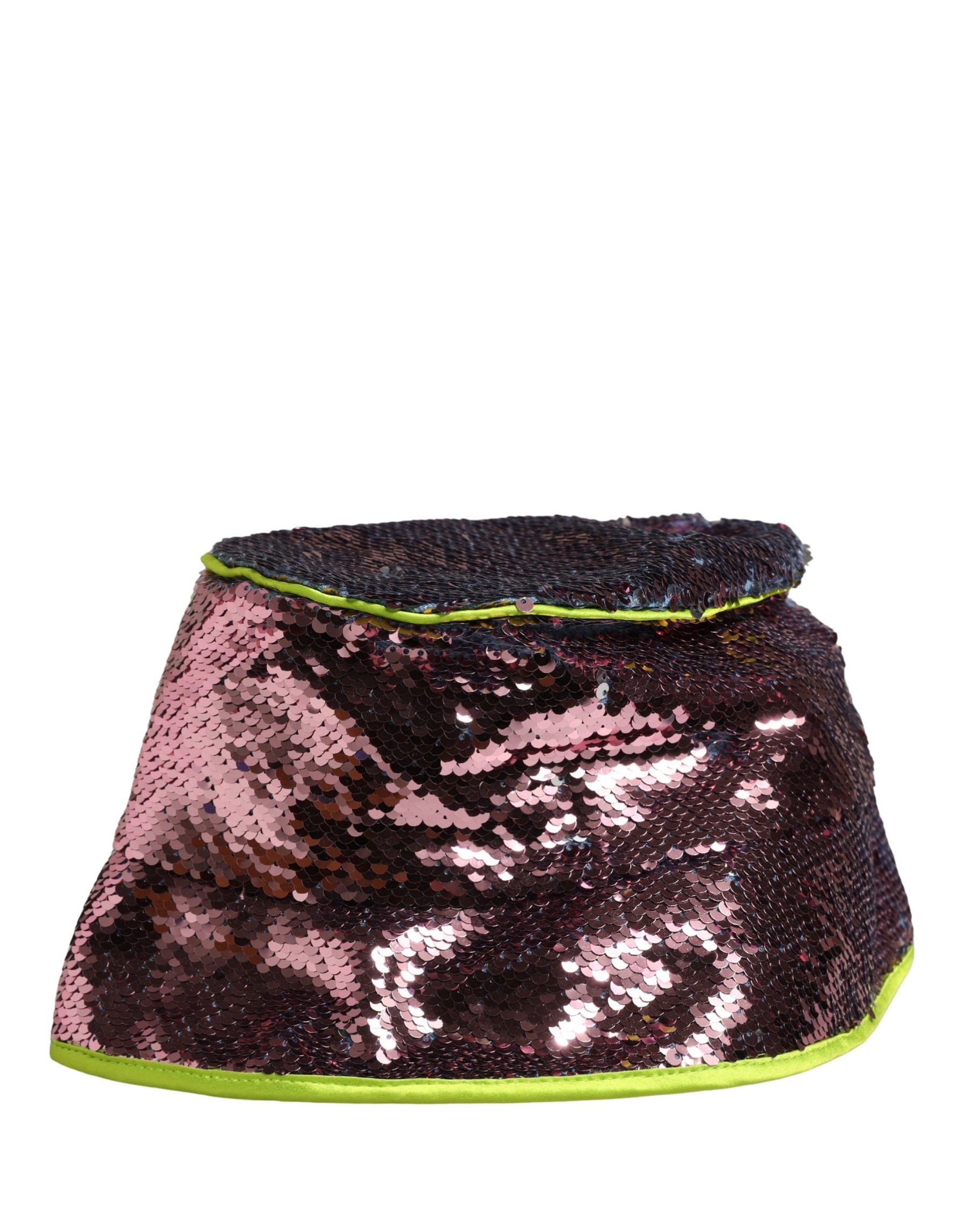 Dolce & Gabbana Men Purple Sequined Bucket Fisherman Capello Hat | Regal Royce