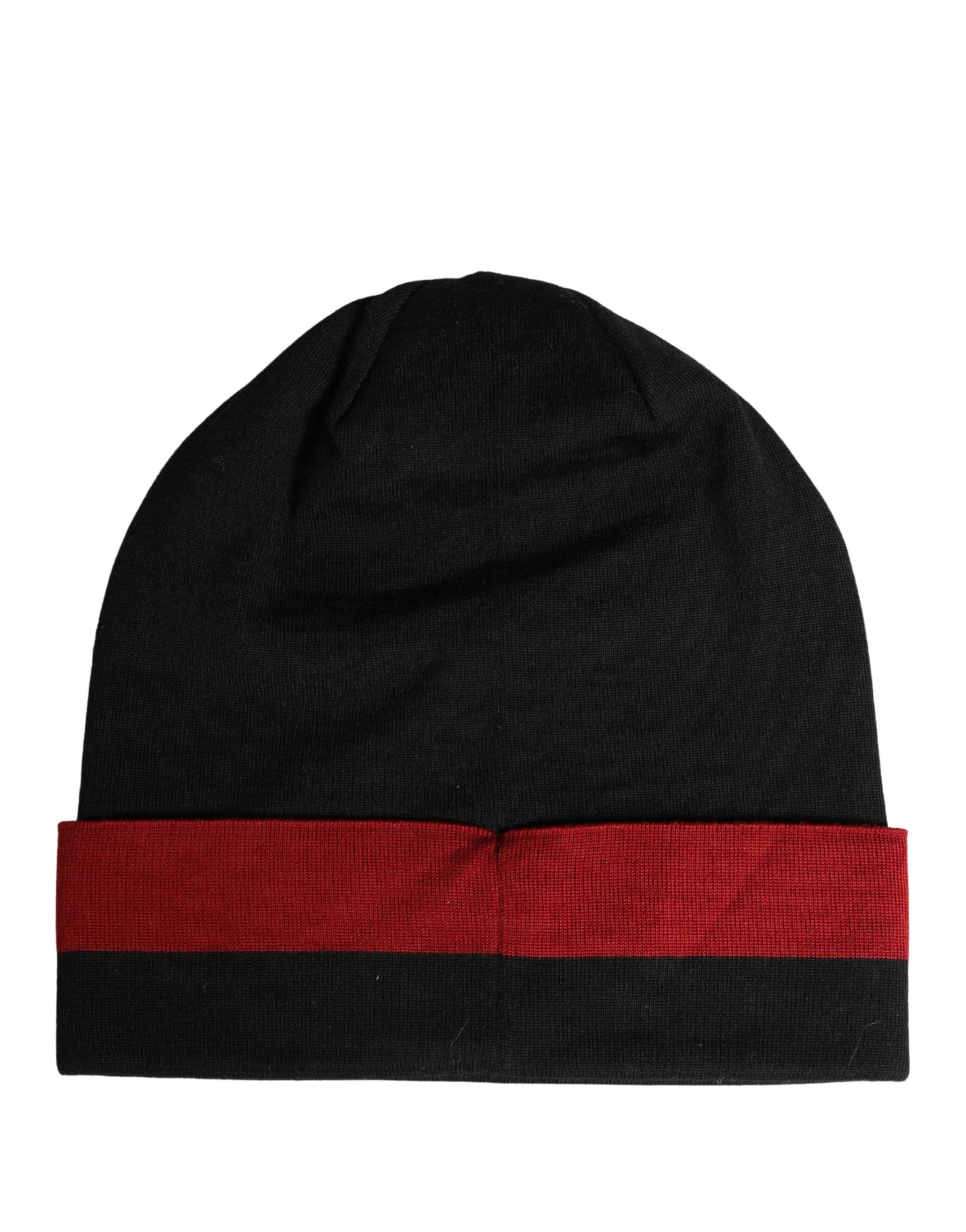 Dolce & Gabbana Black Cuffed "I'M THE ONLY PRINCE ROYAL" Beanie Hat | Regal Royce