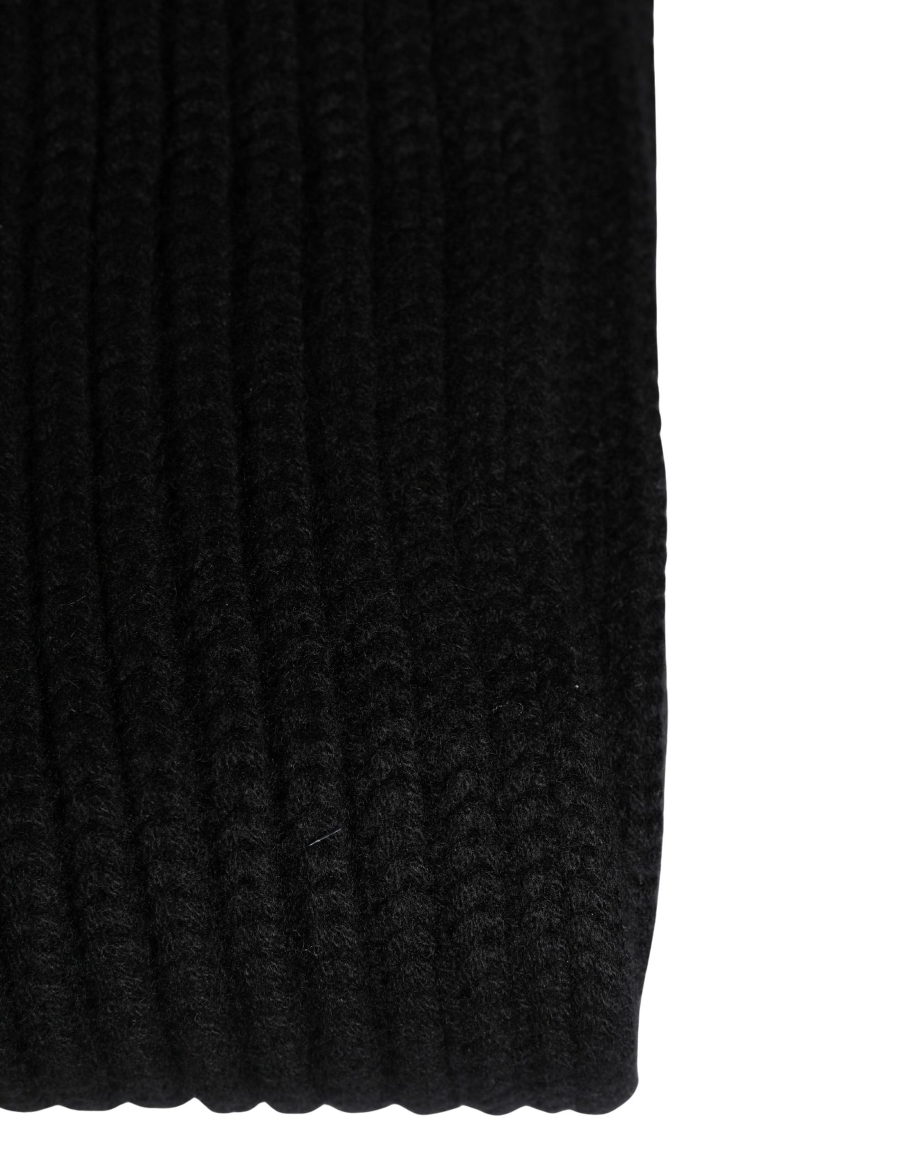 Dolce & Gabbana Black Cashmere Knitted Men Neck Warmer One Size Scarf | Regal Royce