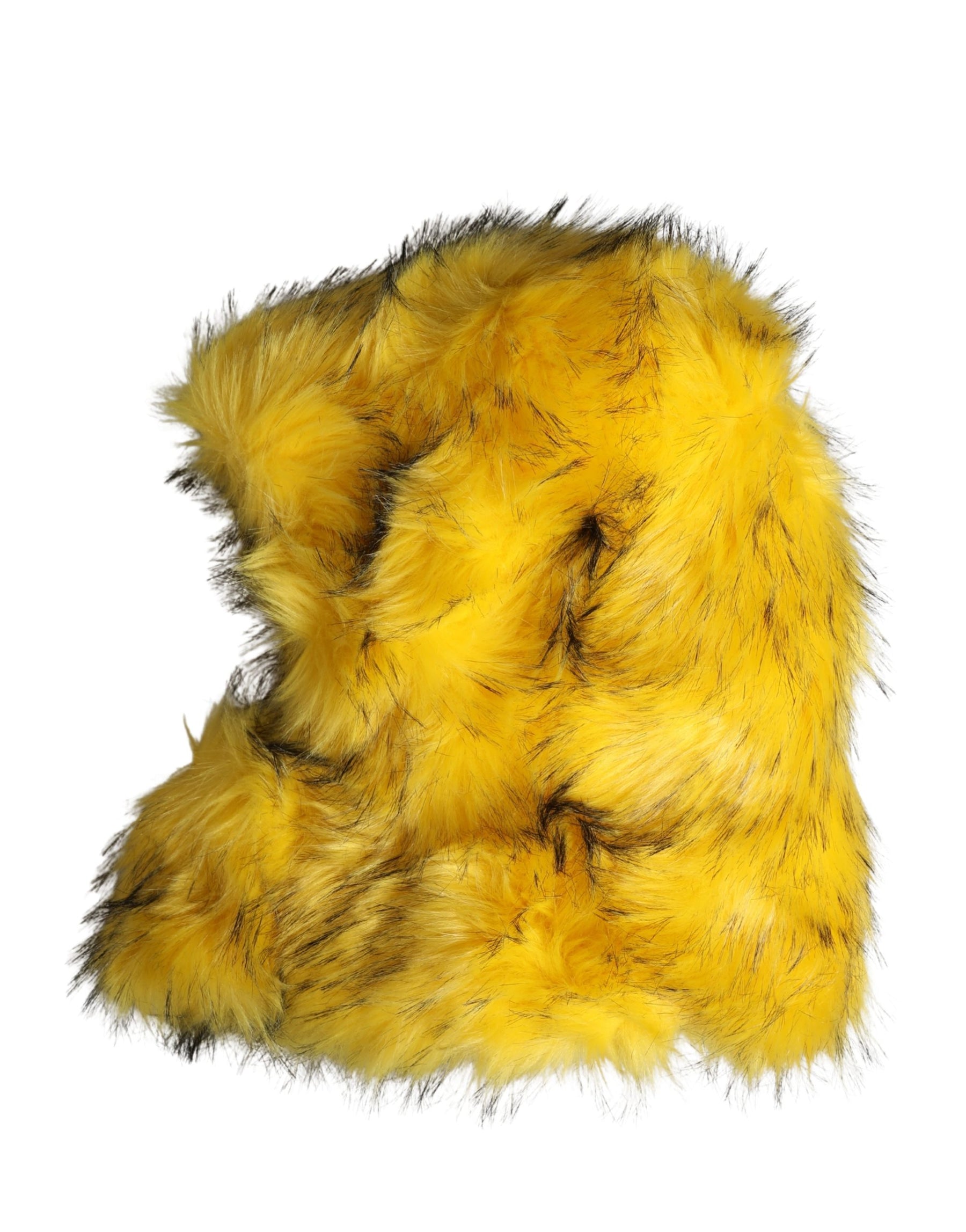 Dolce & Gabbana Yellow Modacrylic Fur Women Bucket Capello Hat | Regal Royce